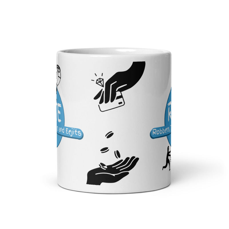 White glossy mug